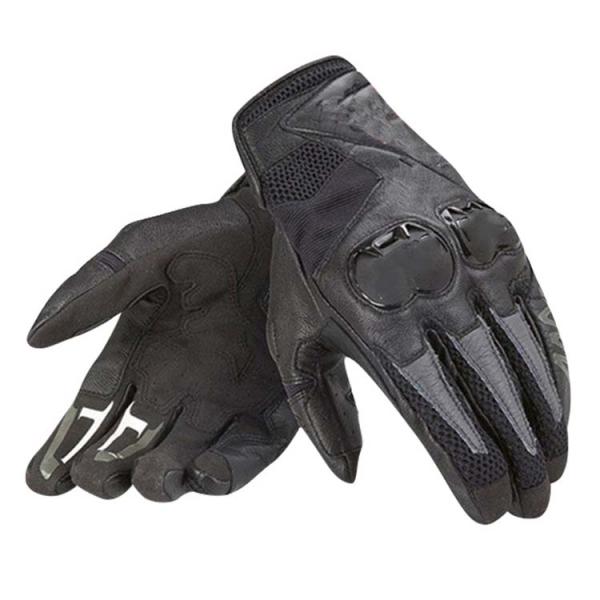 Full Finger Style Breathable Custom Leather Biker Gloves for Unisex Motorcycle Riders