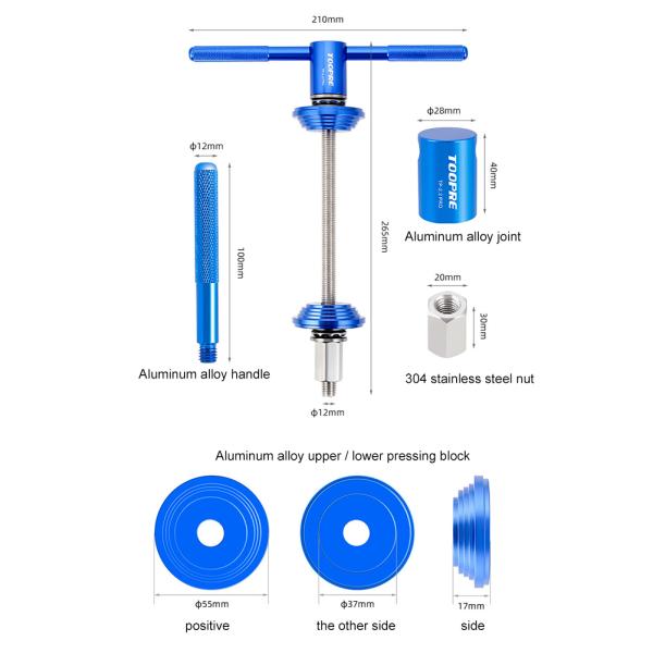 Toopre MTB Bike Headset Installation Removal Tools for Bottom Bracket Bearing Press-In