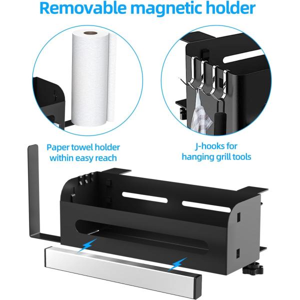 Подъемник аксессуаров для барбекю с угольным углем с магнитной лентой