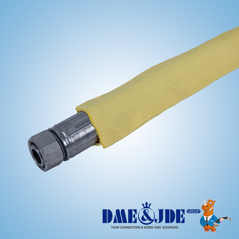 Black Easy Flex Velcro Hydraulic Hose Sleeve Tailor Made For Customers