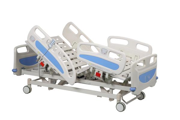 ICU Household Nursing Hospital Bed With Wheels High Grade 4pcs ABS Handrail