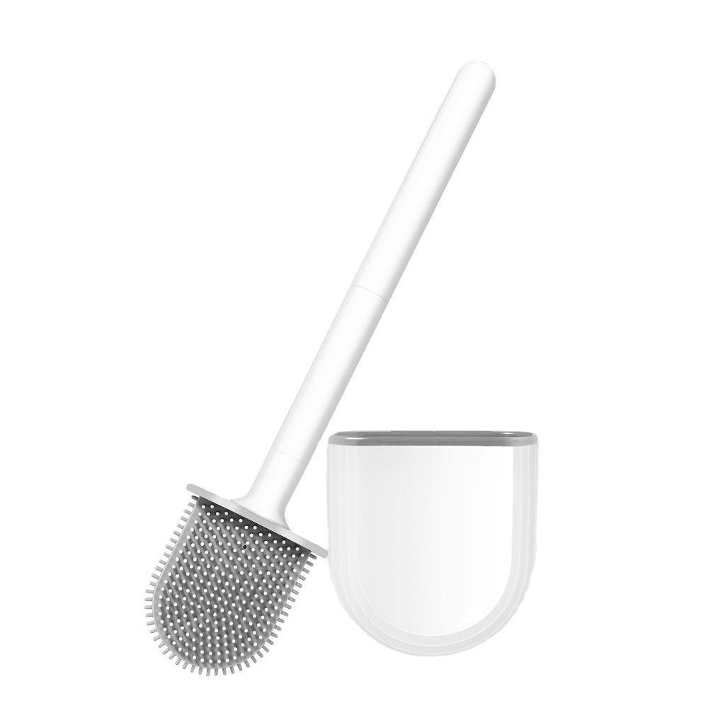 RV Silicone Toilet Brush Set Wall Mounted Anti Drip Drainage Holder Home Houseware