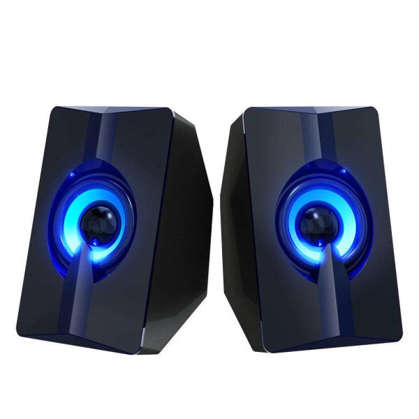 2.0 Canal 5W Wireless Bluetooth Bookshelf alto-falantes com gabinete de PC de alumínio / ABS