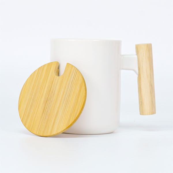 Sublimation Ceramic 11oz White Beige Mug Blanks Matte Glossy Coffee Cups Mugs Blank With Spoon Lid