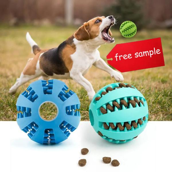 Rubber TPR 5cm Interactive Dog Ball Toys Indestructible Dog Ball Blue Orange Yellow