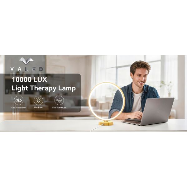 Customizable Daglicht Lamp Circular Sad Light Therapy Lamp 10000lux