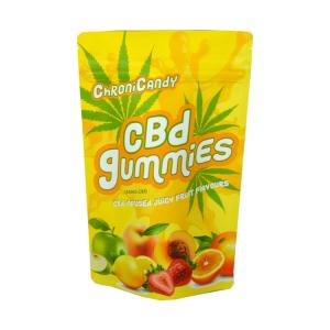 Weed Flower Mylar Zipper Bags CBD Gummy Skittles Edible Smell Proof Foil