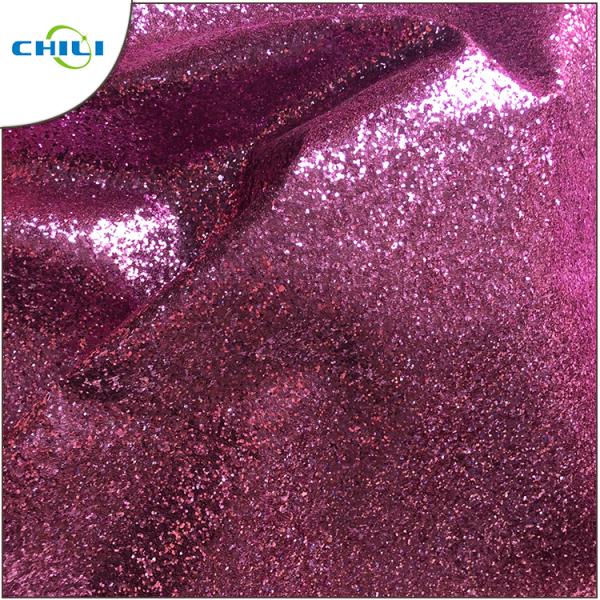 Chunky Glitter Mesh Fabric , Silver Sequin Fabric Wallpaper Moisture Proof