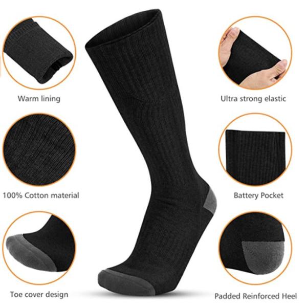 Antibacterial Graphene Film Electric Heated Socks Usb Charging Winter Thermal