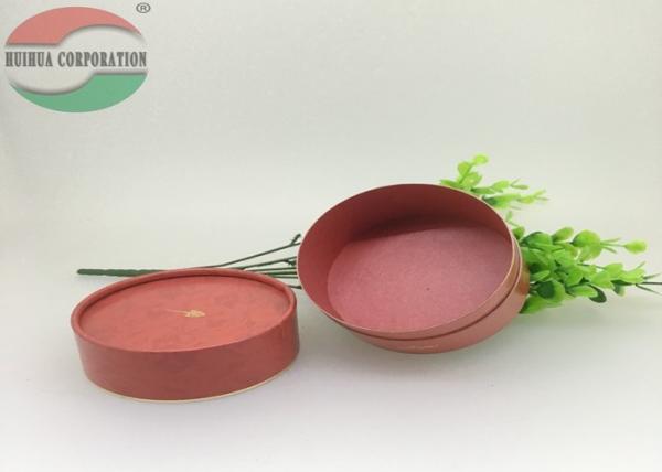 Tubo de papel vermelho da forma do cilindro que empacota para GV FDA do cosmético do presente