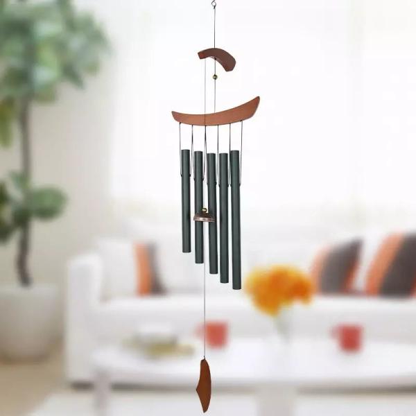 Retro Style Length 100cm Metal Wind Chime , 5 Rod Wind Chime Optional Color