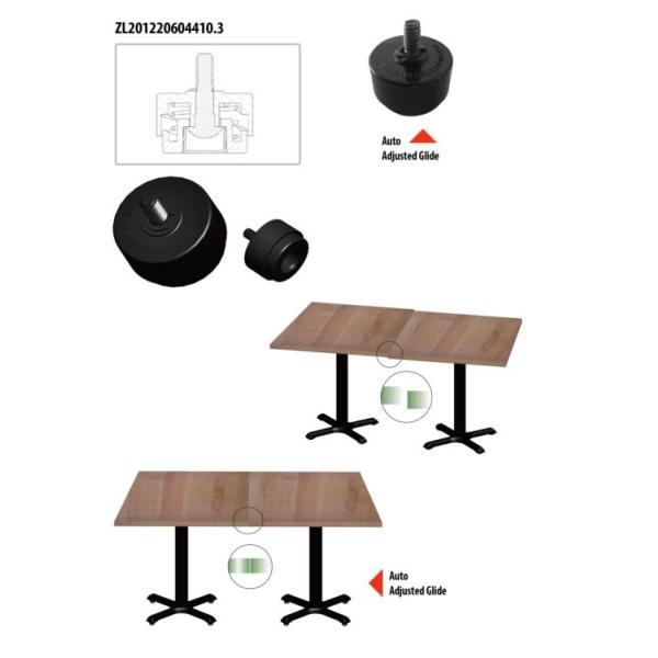 Easy Move Stainless Steel Table Legs  Round Chrome Table Base For Bistro Table