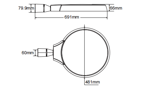 Света сада СИД ENEC 8m солнечные приведенные в действие, света сада наивысшей мощности 3000K солнечные