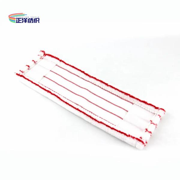 5x18 Inch Industrial Microfiber Dust Mop Green Stripes European Style Pockets