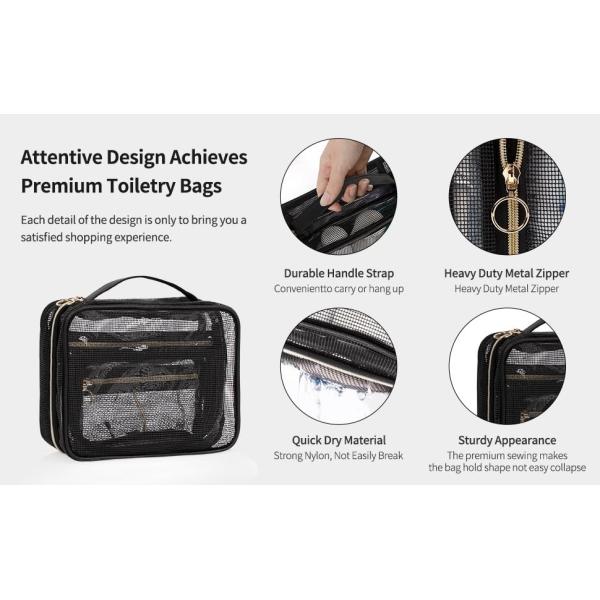 Water Resistant Clear Toiletry Bags For Traveling