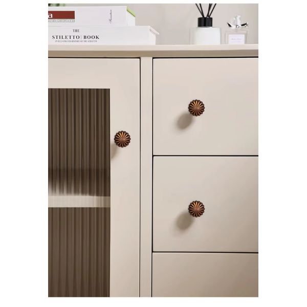 Single Hole Zinc Alloy Cabinet Knob Pumpkin Handle Small Single Grain Single Button Design for Dresser Wardrobe Use Direct