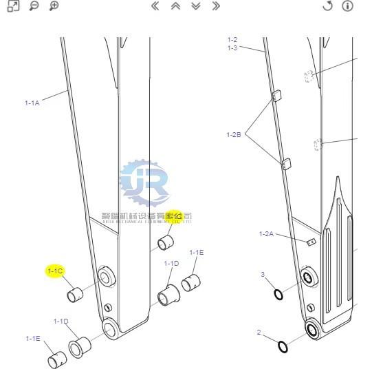 Máquina escavadora Bucket Bushing Lc 12b01763p1 do OEM Sk330-10 Kobelco