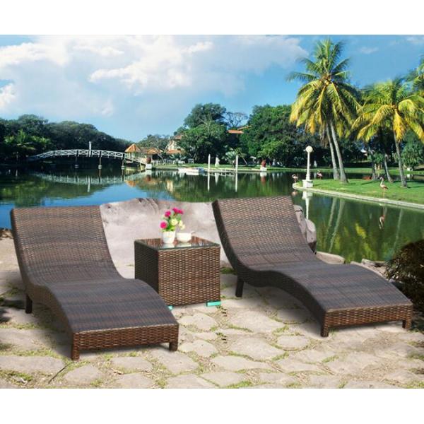 Leisure Aluminium PE Rattan Chaise Lounge chairs Outdoor Garden patio beach chair