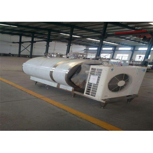 2000 - 6000L Milk Cooling Tank Stainless Steel Material With Air Compressor