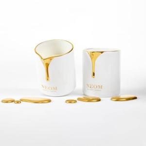 Poterie de bougeoir de mariage de ménage, pot de luxe de bougie d'or avec le bec