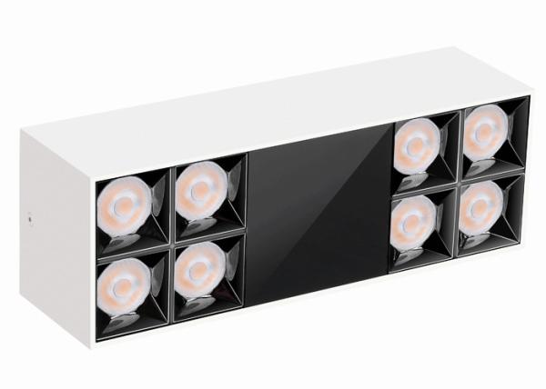 Aluminum PMMA 80LM/W 4000K 24W LED Grille Downlight