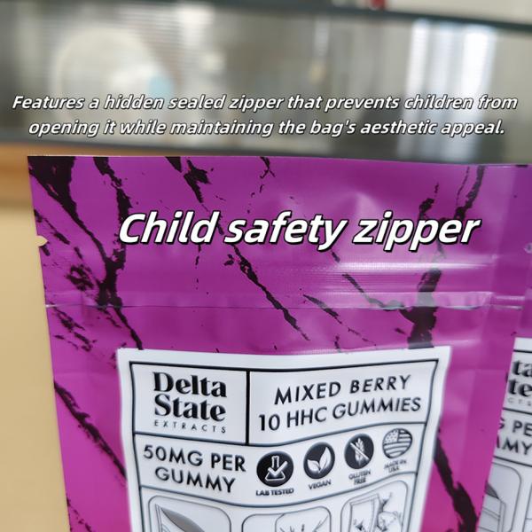 ISO-Certified Child-Resistant Pouch For Medicine Packaging Custom Logo Printing With Tear-Resistant.