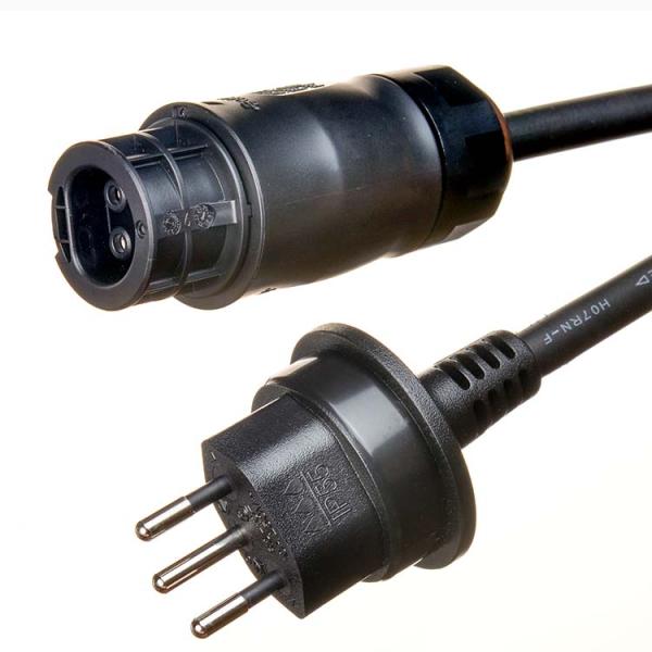 CEE/16 3 Prong Schuko Plug AC Extension Cord Swiss Plug Cabled H07RN-F 3X1.5MM2 with BC01 Betteri Female Connector IP68