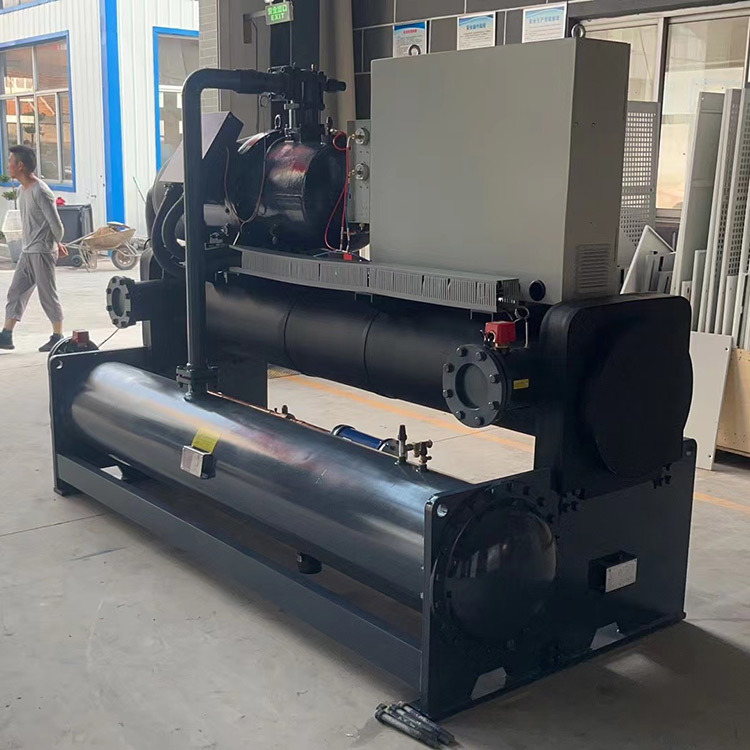 Touchscreen HMI Reciprocating Water Cooled Screw Chiller Plant Industrial Cooling Unit