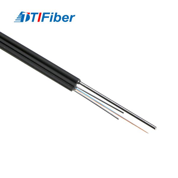 FTTH Fiber Optic Drop Cable GJYXCH 1 2 4 Core G657A1 G657A2 With Steel Wire