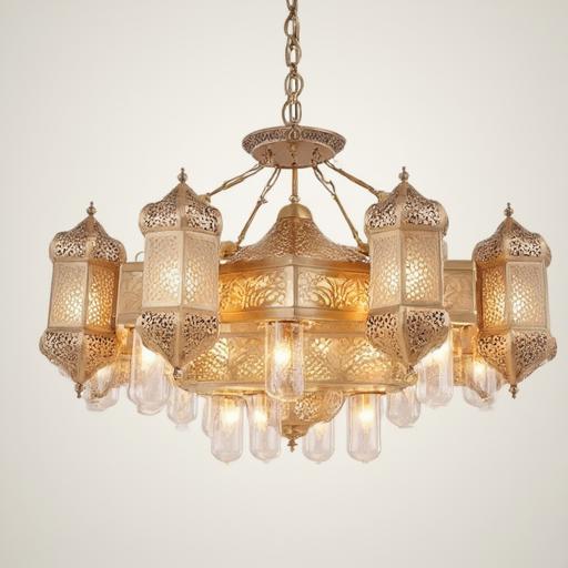Vintage Copper Chandelier 6-Light Dimmable Living Room Fixture