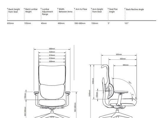 H7 Task Office Chair with Multi-level Adjustable Lumbar Support, 128mm Deep Neck Support, and Double-layered High-elastic Seat Cushion