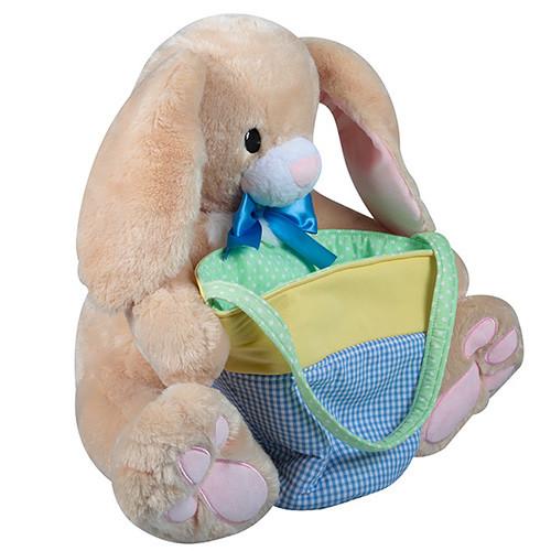 Fuzz animal bunny with basket, extrem soft ,cuddle play sets for kids, best gifts for toddles, sanfe and Eco friendly