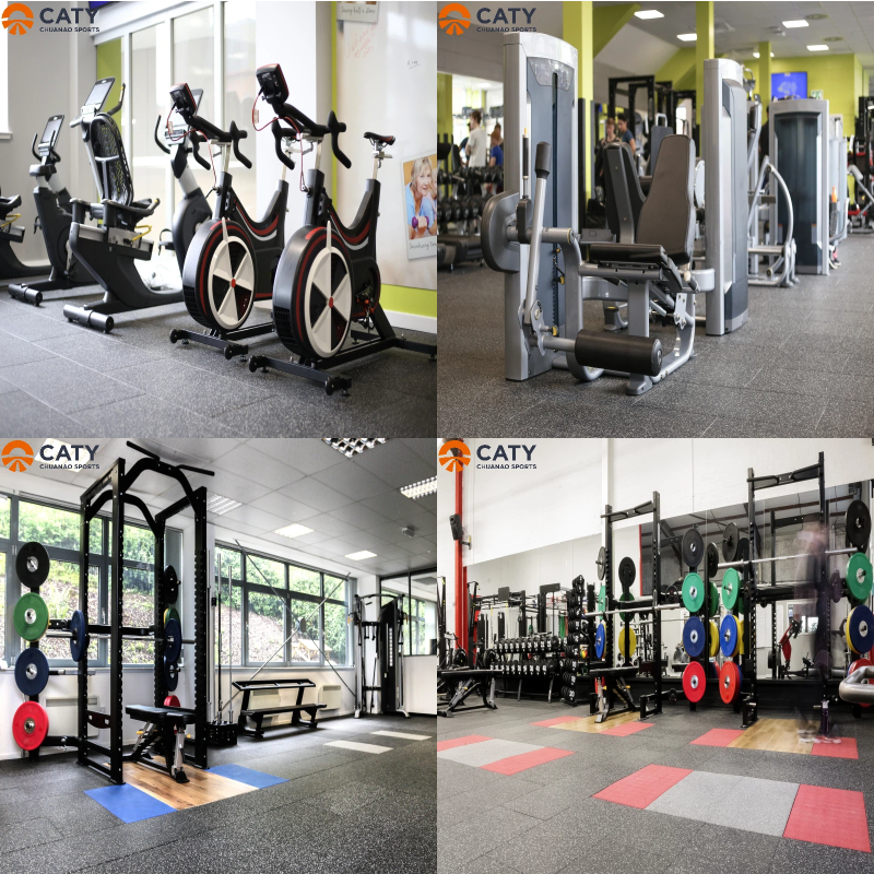 Multi-Color Premium Rubber Tiles, Aesthetic Design with Anti-Slip and Shock Absorption for Gym Area