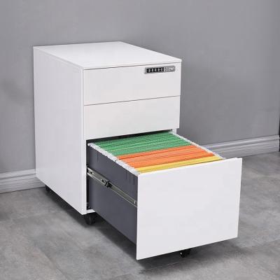 Suporte móvel do metal de 3 gavetas