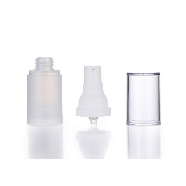 15ml Plastic Cosmetic Airless Pump Bottles Frosted Transparent