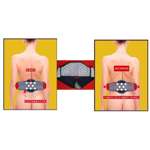 far Infrared Waist Belt men waist pain relief strengthening waist kidneys happiness tourmaline heating massage belt