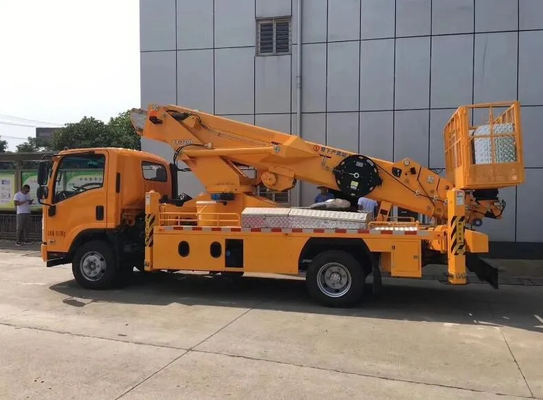 18m 20m 22m Telescopic Boom Man Lifts Truck Mounted Diesel Fuel