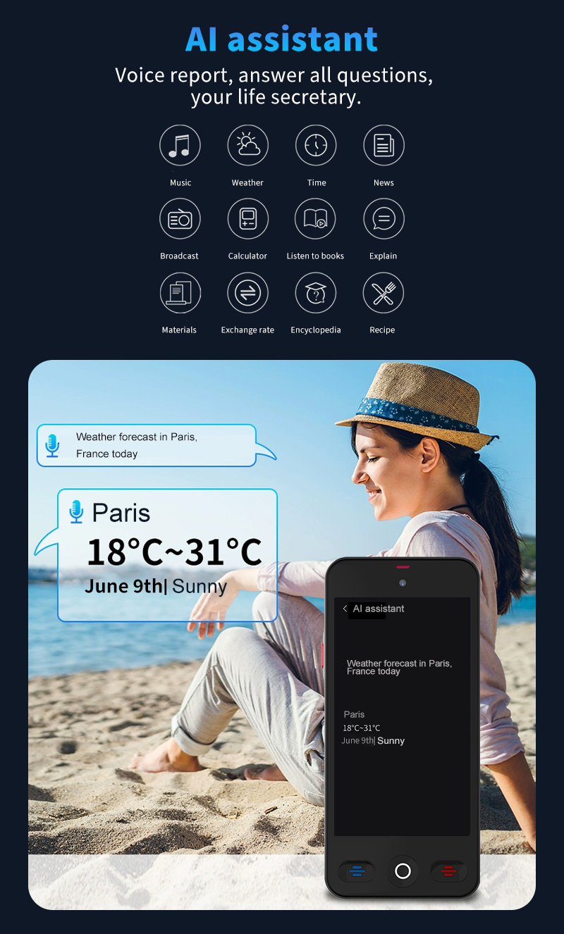 AI Video Call Voice Intelligent Language Translator For Business Tranvel Study