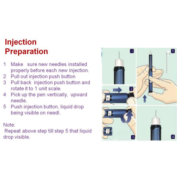 Long Acting Regular Diabetes Insulin Pen Safety Needles , Syringe Pen