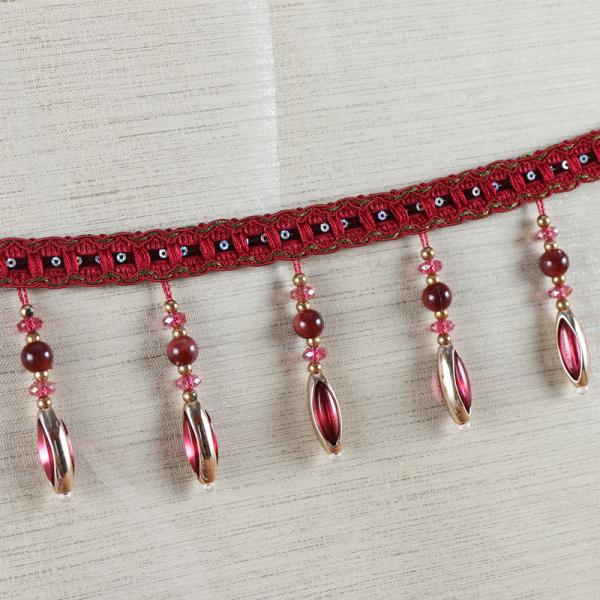 Handmade fashionable chain beads lace tassels fringes for curtain/sofa/pillow decoration