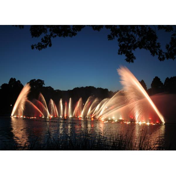 RGB Lighted Music Dancing Fountain For Large Park Decoration 1-100 Meters Height