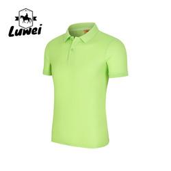 Casual Homem Cotton Polo T-shirts Desporto Grande bordado Tricoteado