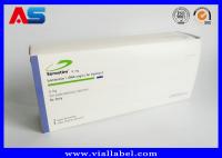 Caixa feita sob encomenda do empacotamento farmacêutico para tubos de ensaio de 10pcs 2ml ampère com bandejas plásticas