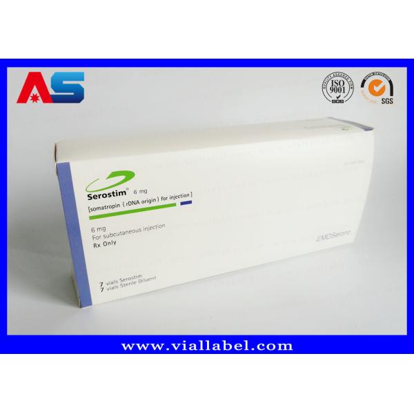 Caja de encargo del empaquetado farmacéutico para los frascos de 10pcs 2ml amperio con las bandejas plásticas