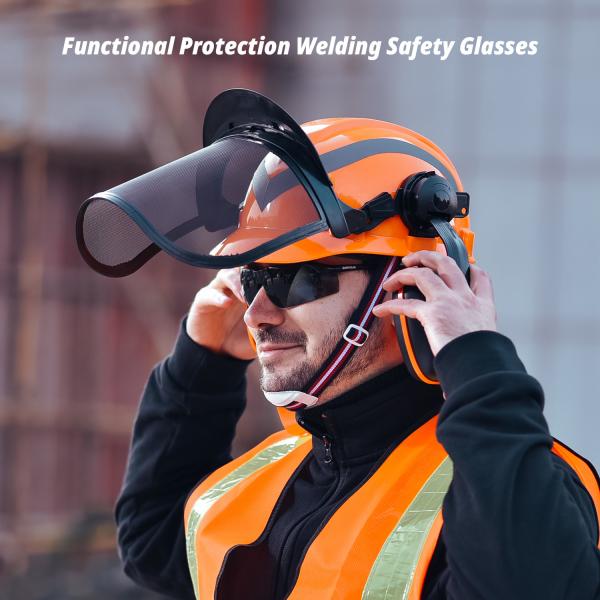 99.9%UV Protection Safety Glasses Goggles CE EN166 Dark Black Welding Glasses