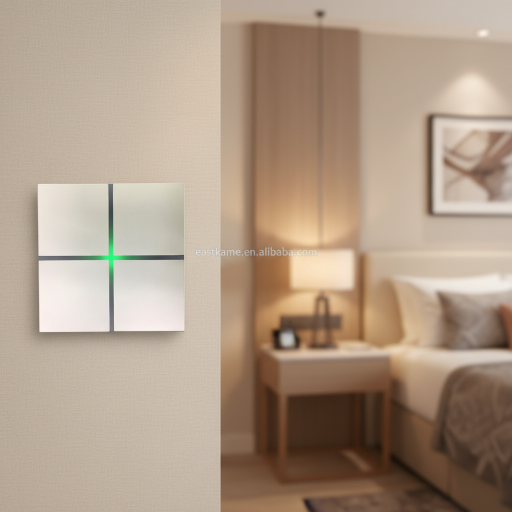 New Eastkame EK-DY4035 4-Switch KNX WiFi SDK-enabled Dry Contact Light Switch 21-30V Max12MA for Home/Hotel Automation Ets6 App