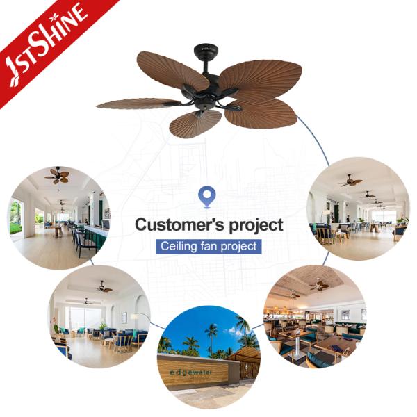 52 inches Tropical Ceiling Fan ndash Tropical Aesthetic Meets Functional Airflow ndash 5 ABS Blades DC Motor Remote Control
