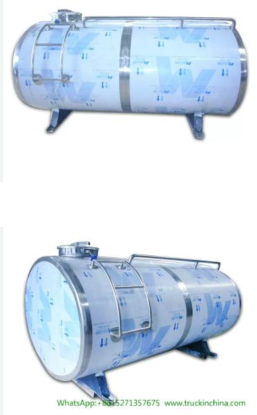 Stainless steel Milk Cooling Tank  Body For Lorry Trucks  8CBM- 25CBM