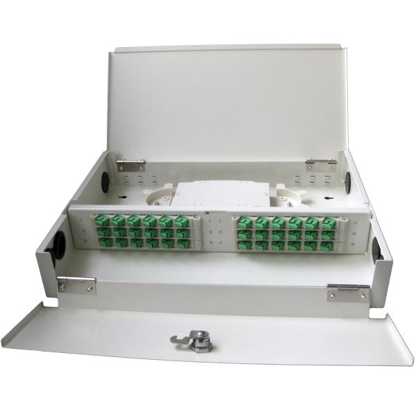 Indoor Sc / Apc Wall Mounted Fiber Enclosure 12/24/36/48 Ports
