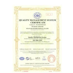 XIAN ATO INTERNATIONAL CO.,LTD Certifications